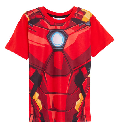 Boys 3 Pack Avengers T-Shirts Kids Captain America Hulk Iron man Dress Up Tops