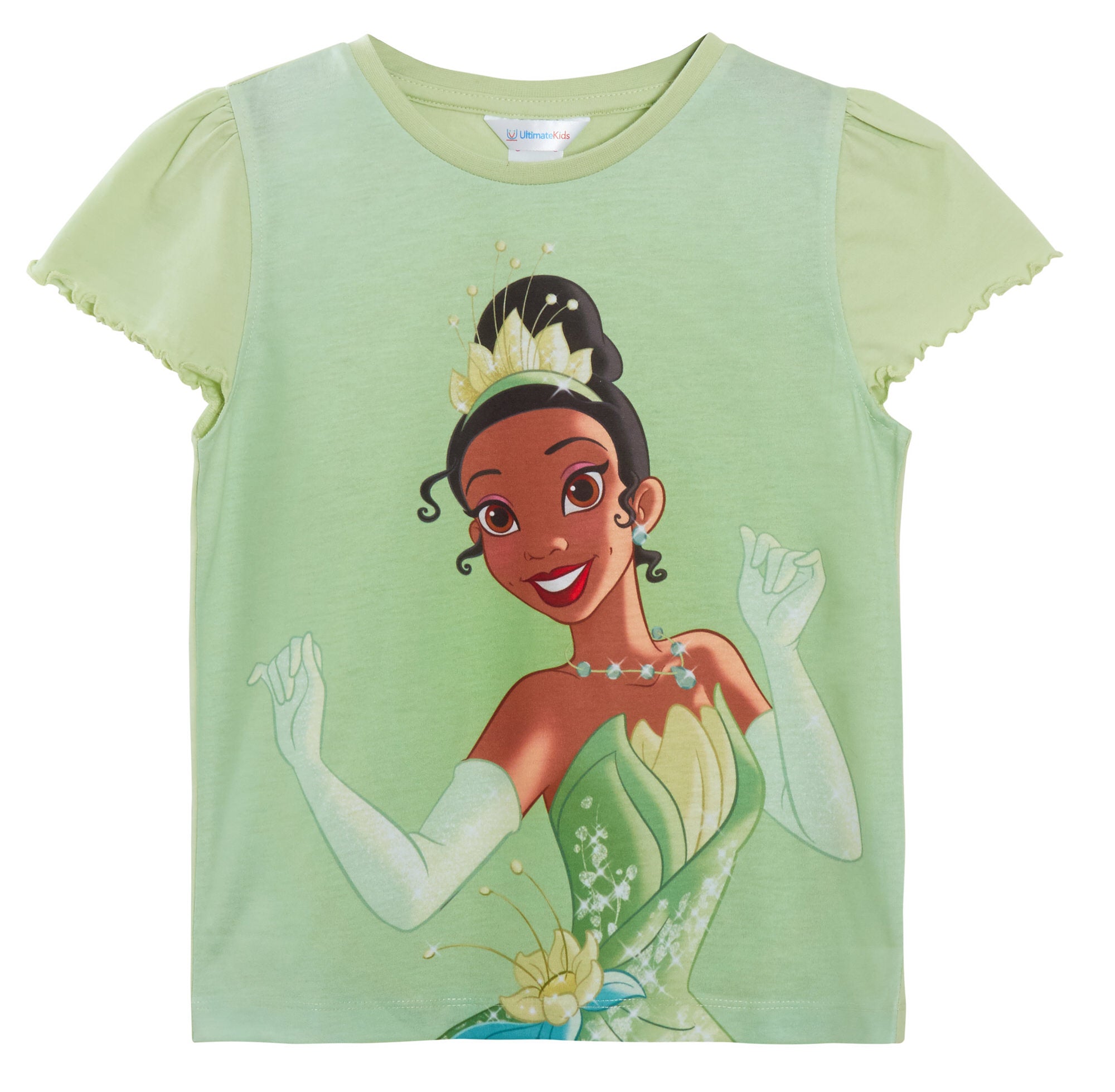 Girls 3 Pack Disney Princess T-Shirts Kids Ariel Tiana Cinderella  Dress Up Tops