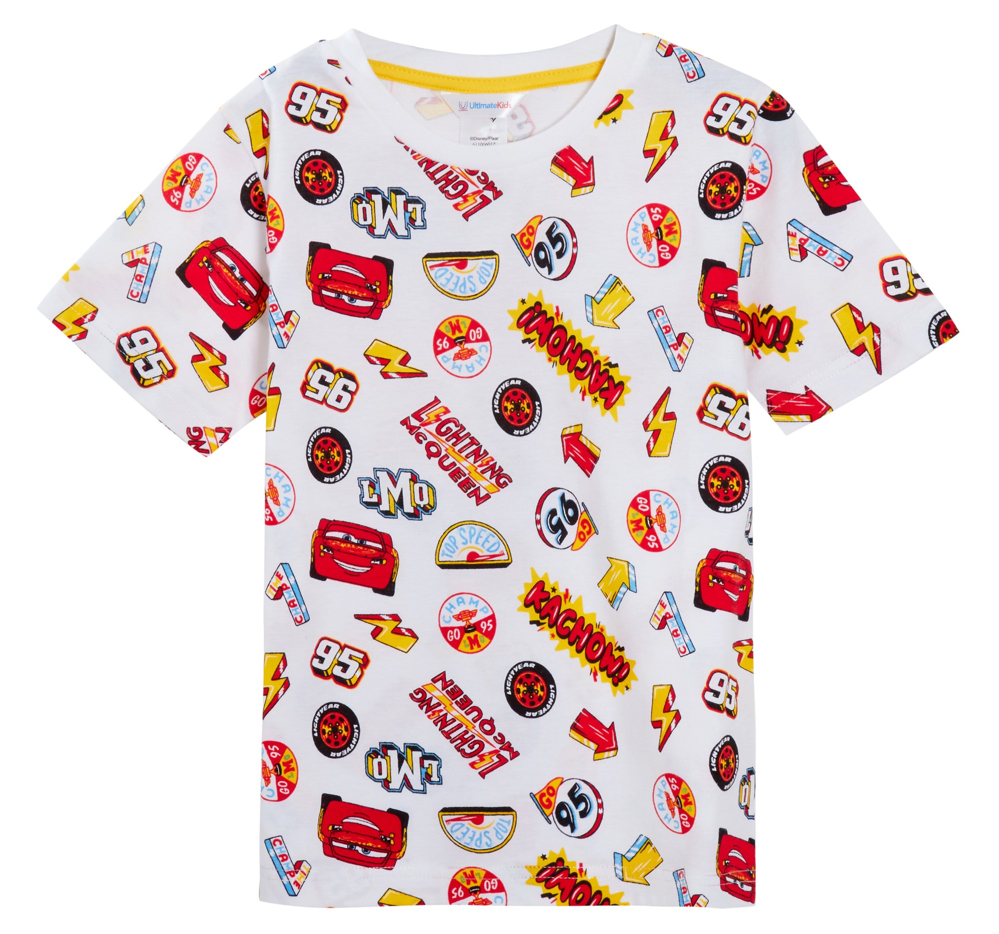 Boys 3 Pack Disney Cars T-Shirts Lightning McQueen Dress Up Top Short Summer Tee