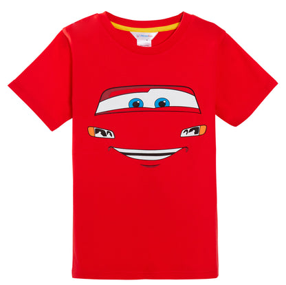 Boys 3 Pack Disney Cars T-Shirts Lightning McQueen Dress Up Top Short Summer Tee
