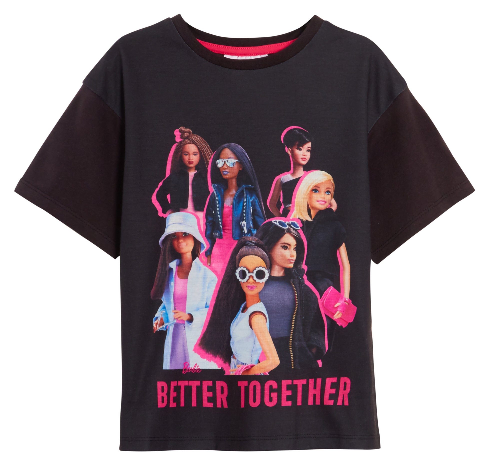 Girls 3 Pack Barbie T-Shirts Kids Cotton Tees Multipack Official Dress Up Tops