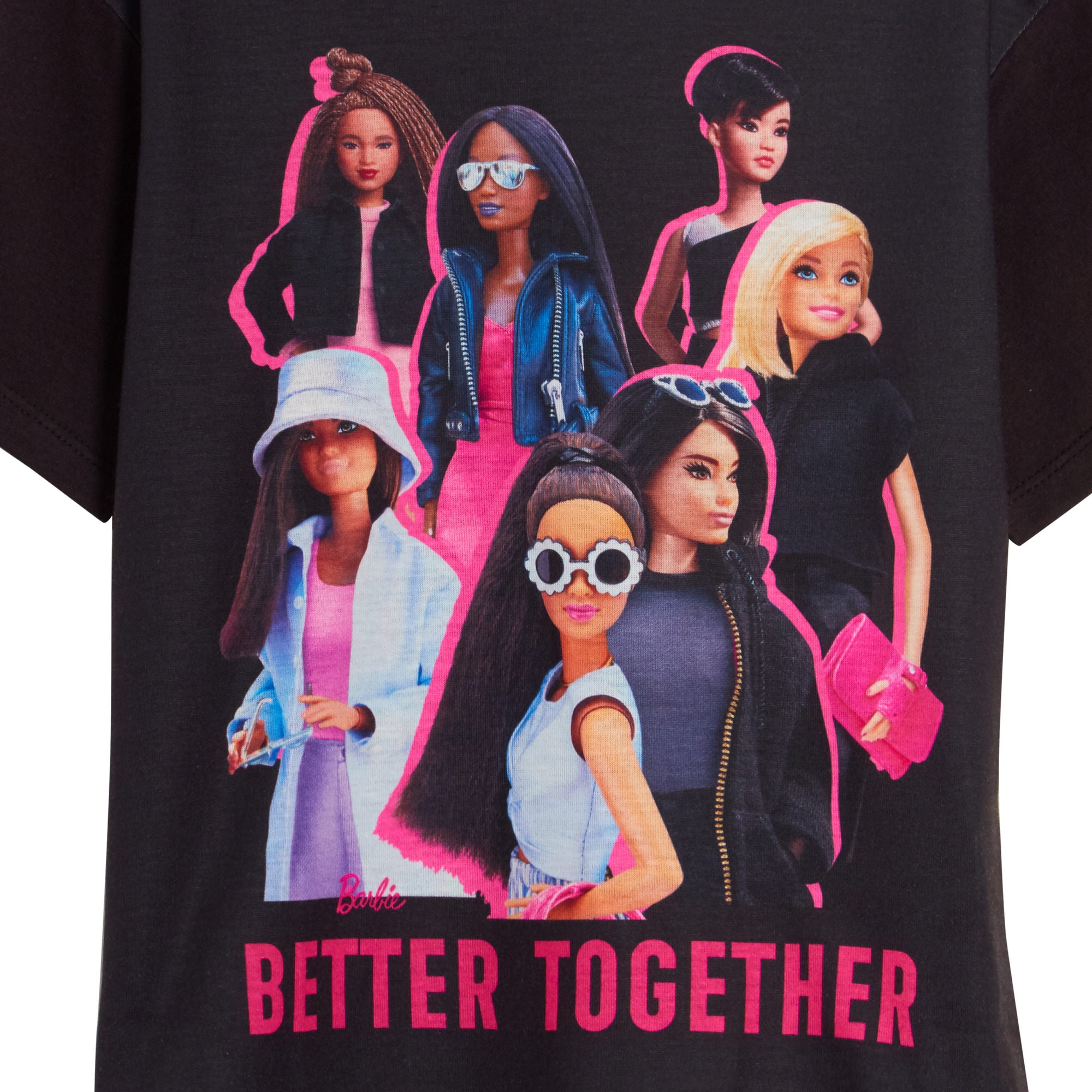 Girls 3 Pack Barbie T-Shirts Kids Cotton Tees Multipack Official Dress Up Tops
