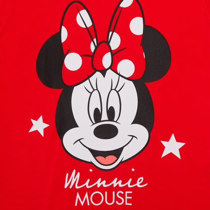 Girls 3 Pack Disney Minnie Mouse T-Shirts For Kids Disney Minnie Dress Up Tops