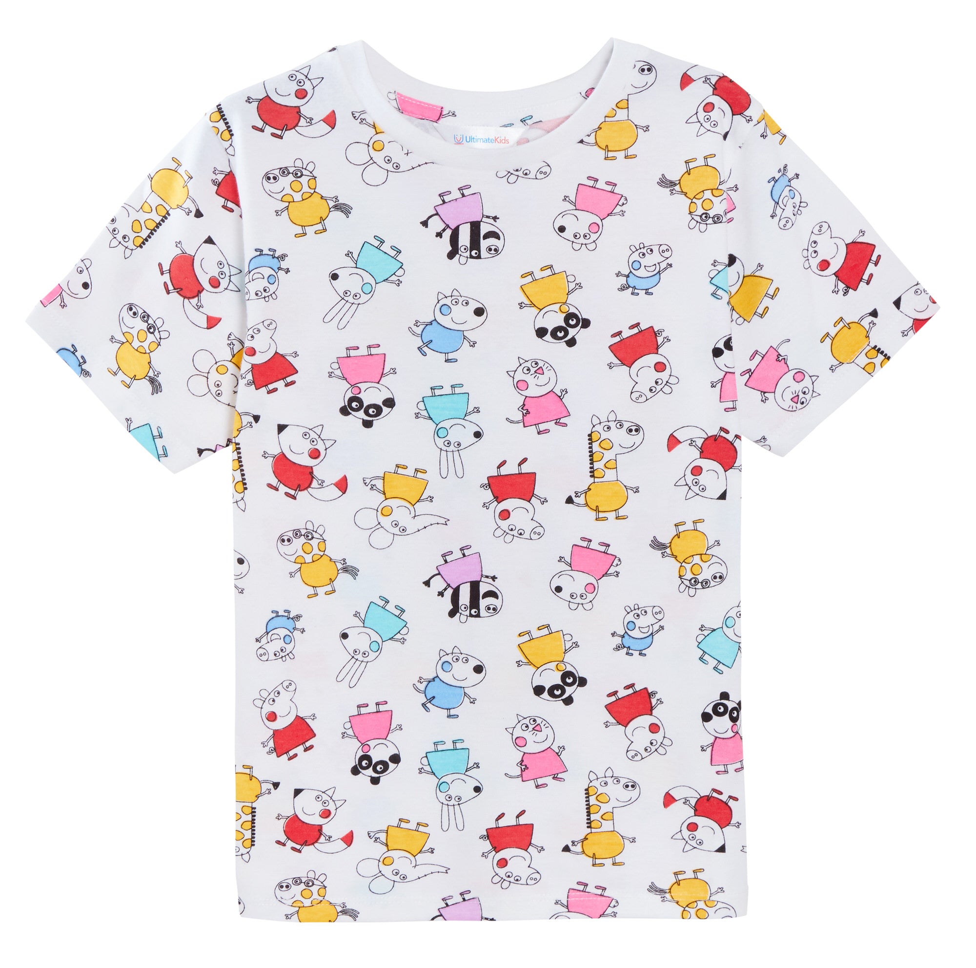 Girls 3 Pack Peppa Pig T-Shirts Kids Peppa Dress Up Tops Girls Summer Tees Gift