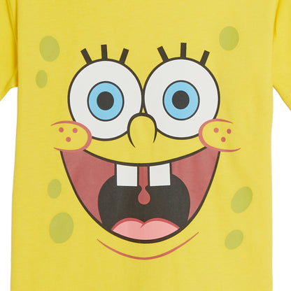 Kids 3 Pack SpongeBob SquarePants T-Shirts Boys Girls Dress Up Tops Summer Tees