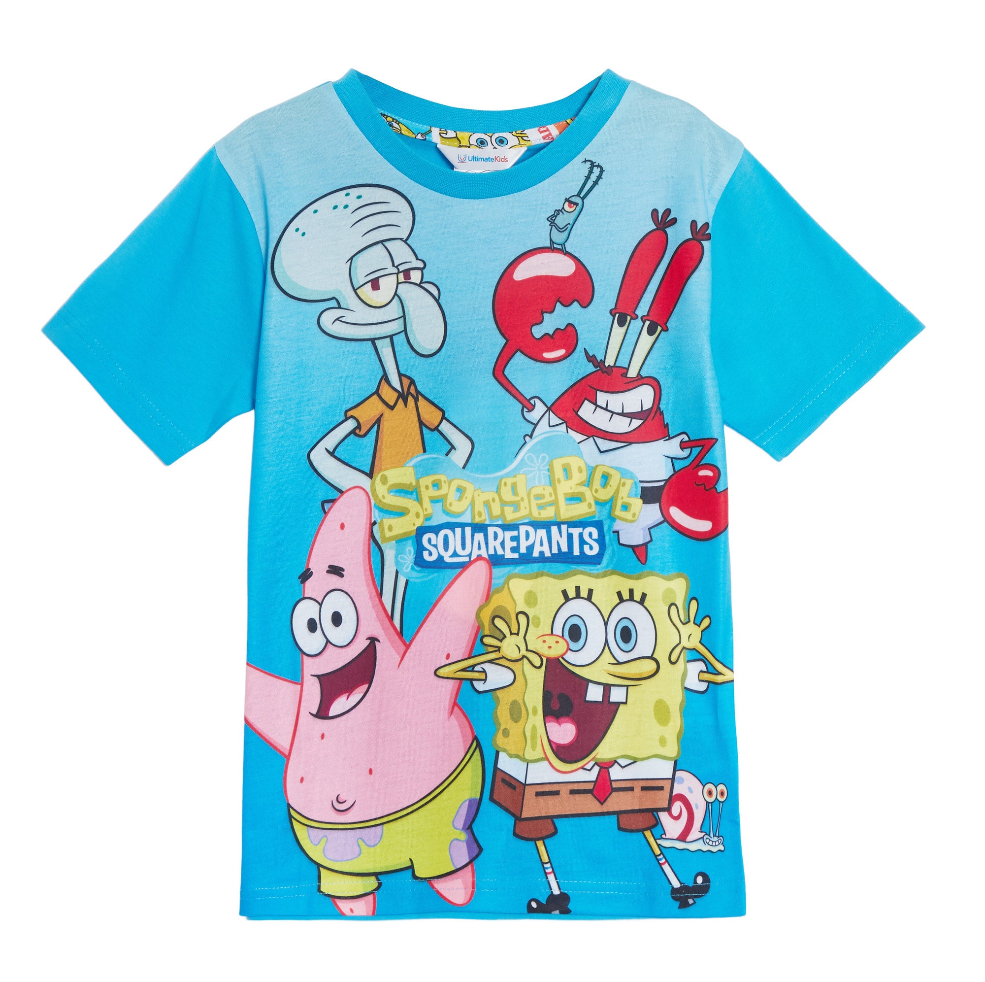 Kids 3 Pack SpongeBob SquarePants T-Shirts Boys Girls Dress Up Tops Summer Tees