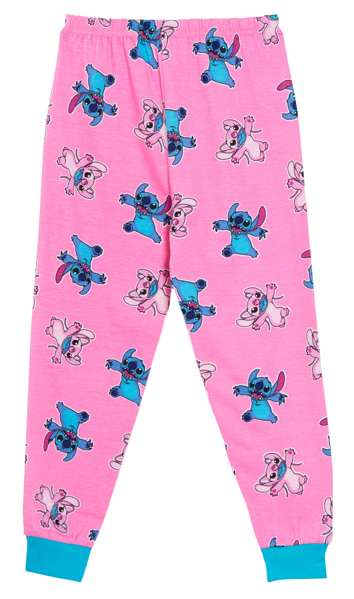 Girls Lilo & Stitch Pyjamas Kids Angel Full Length Pjs Set T-shirt Lounge Pants