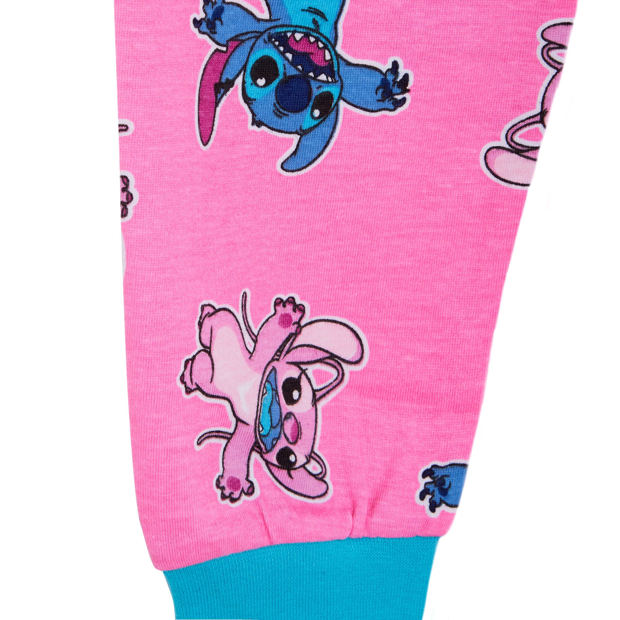 Girls Lilo & Stitch Pyjamas Kids Angel Full Length Pjs Set T-shirt Lounge Pants