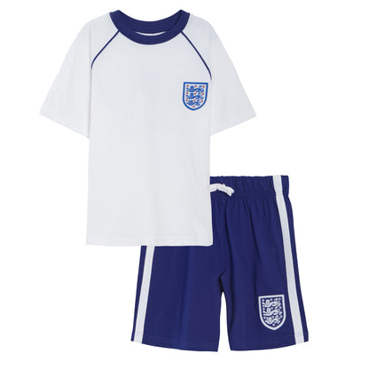 Kids England Football Club Short Pyjamas Boys Short Pjs Set England Football Kit