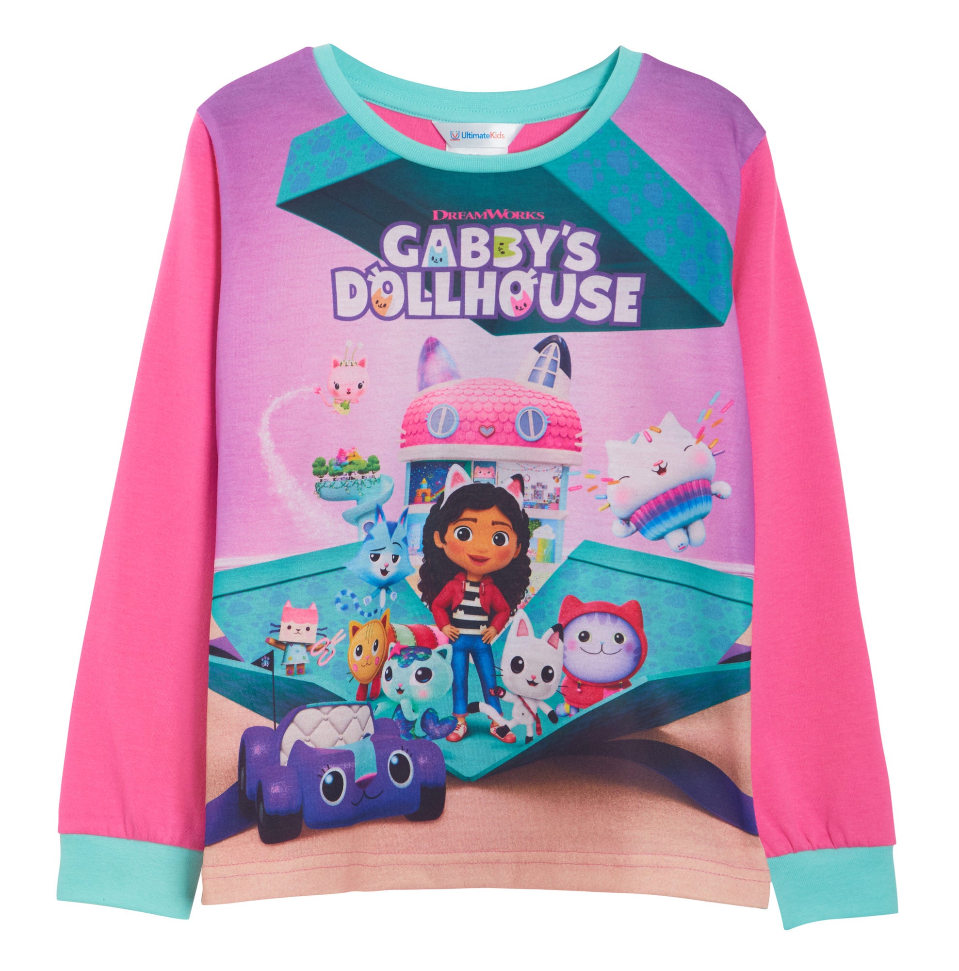 Girls Gabby's Dollhouse Pyjamas For Kids Girls Full Length Pjs Set Nightwear
