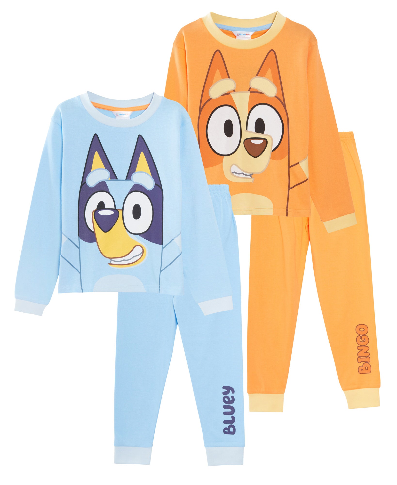Kids Bluey Pyjamas 2 Pack Boys Girls Bingo + Bluey Pjs Long Sleeve Nightwear Set