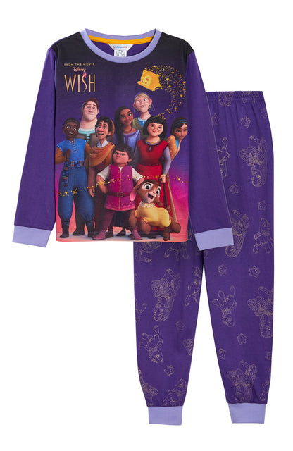 Girls Disney Wish Pyjamas For Kids Girls Full Length Disney Asha Pjs Nightwear