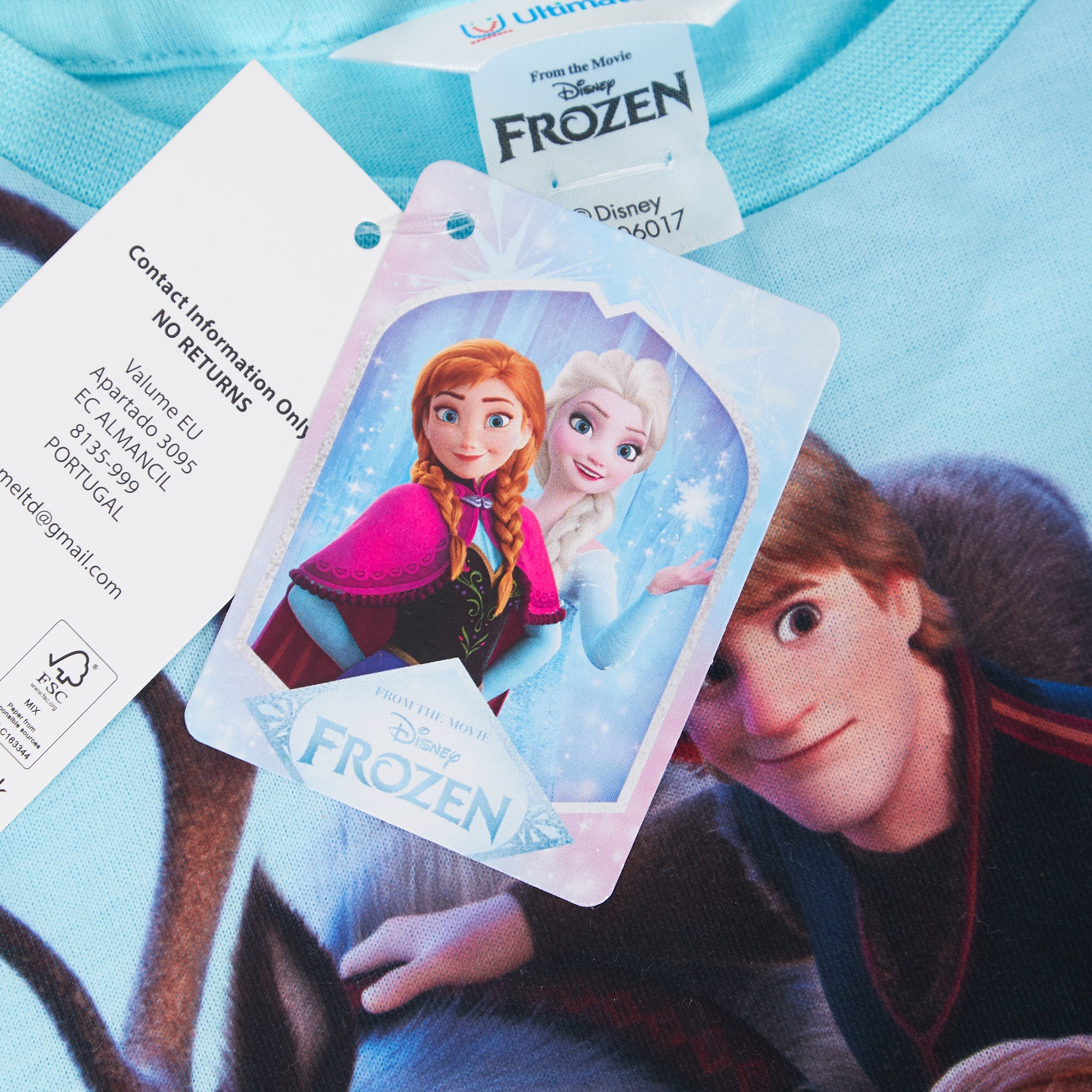 Girls 3 Pack Disney Frozen T-Shirts Kids Elsa Anna 3 Piece Dress Up Tops Tees