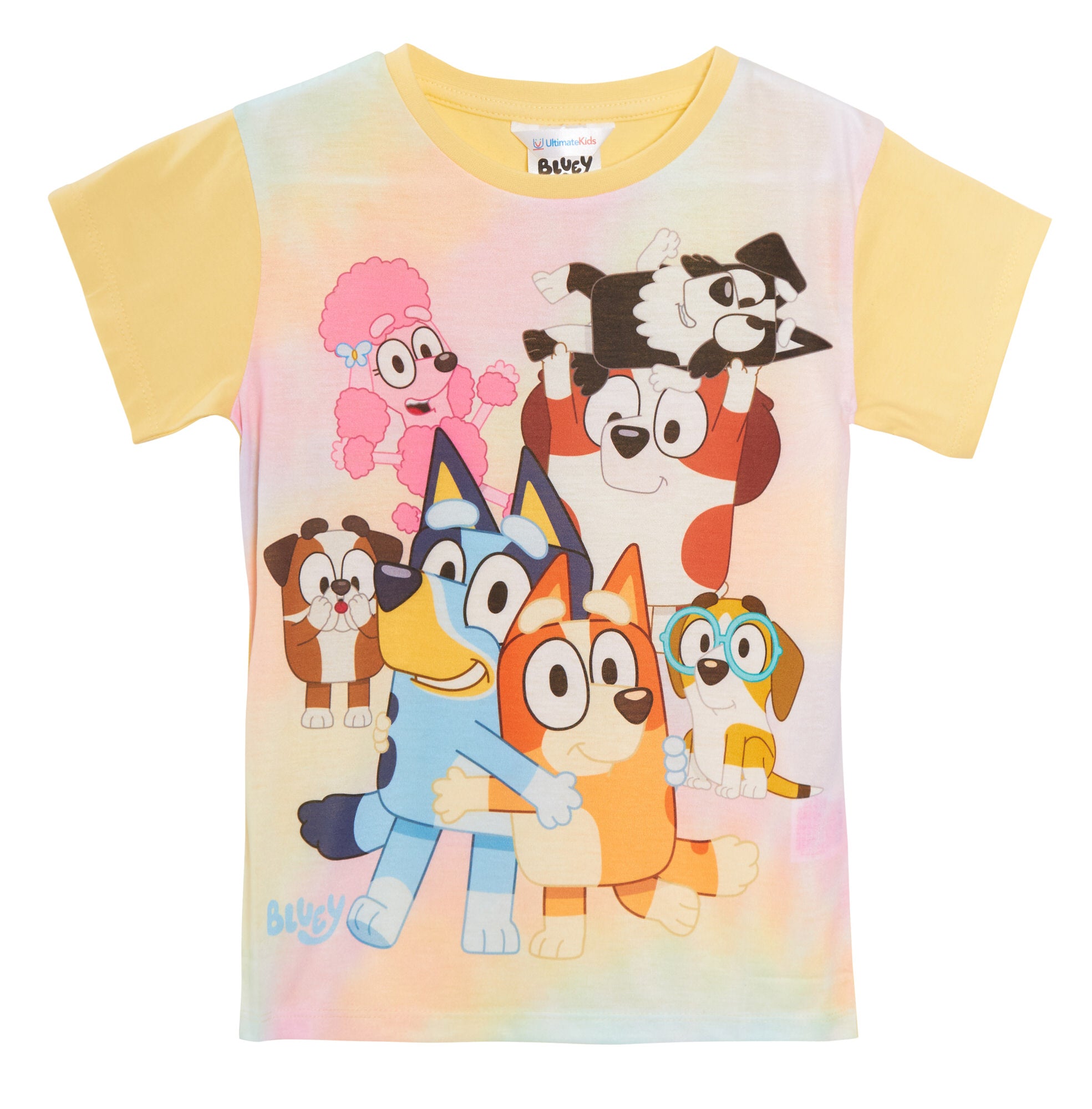 Girls 3 Pack Bluey T-Shirts Kids Multipack Tees Girls Short Sleeved Tops Gift