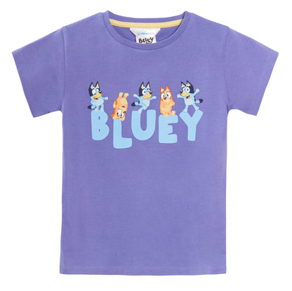 Girls 3 Pack Bluey T-Shirts Kids Multipack Tees Girls Short Sleeved Tops Gift