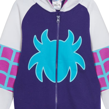 Spidey And His Amazing Friends Hoodie Hooded Zip Jacket Spin Miles Ghost Spider