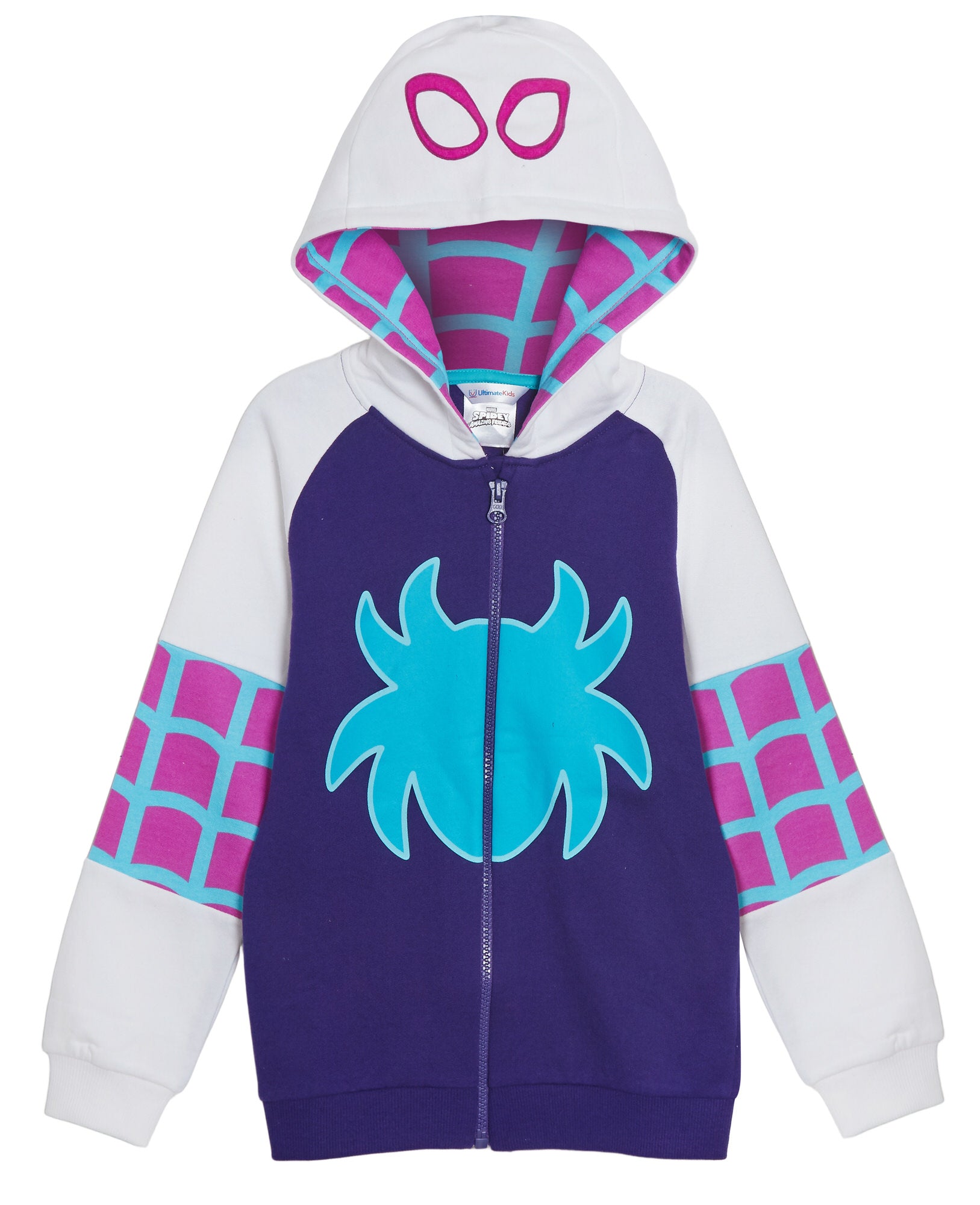 Spidey And His Amazing Friends Hoodie Hooded Zip Jacket Spin Miles Ghost Spider