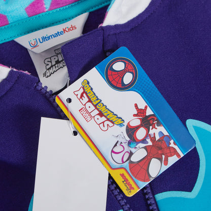 Spidey And His Amazing Friends Hoodie Hooded Zip Jacket Spin Miles Ghost Spider