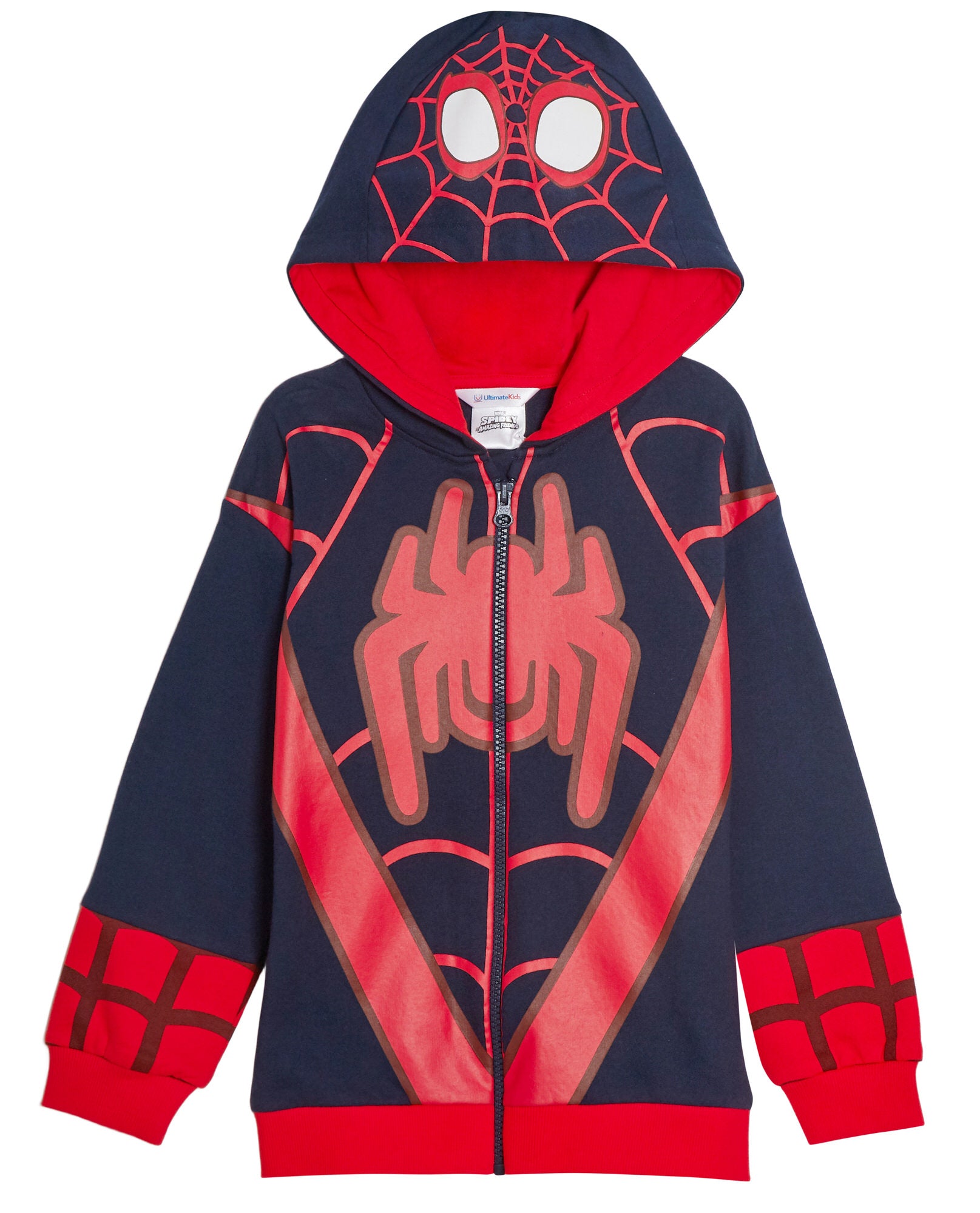 Spidey And His Amazing Friends Hoodie Hooded Zip Jacket Spin Miles Ghost Spider