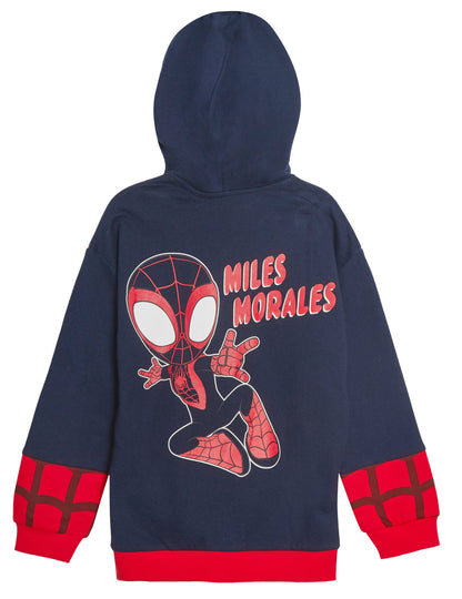 Spidey And His Amazing Friends Hoodie Hooded Zip Jacket Spin Miles Ghost Spider