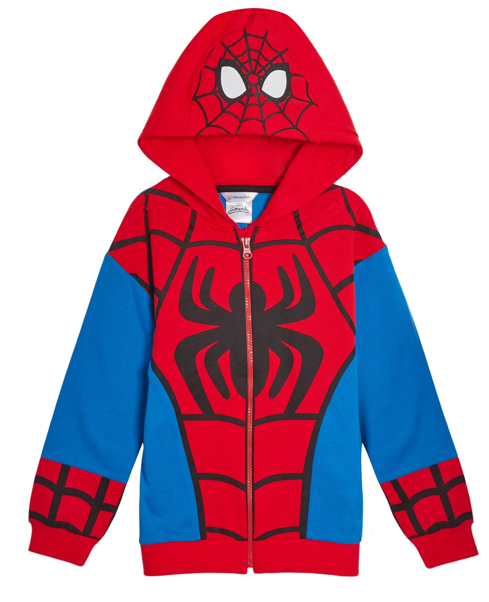 Spidey And His Amazing Friends Hoodie Hooded Zip Jacket Spin Miles Ghost Spider