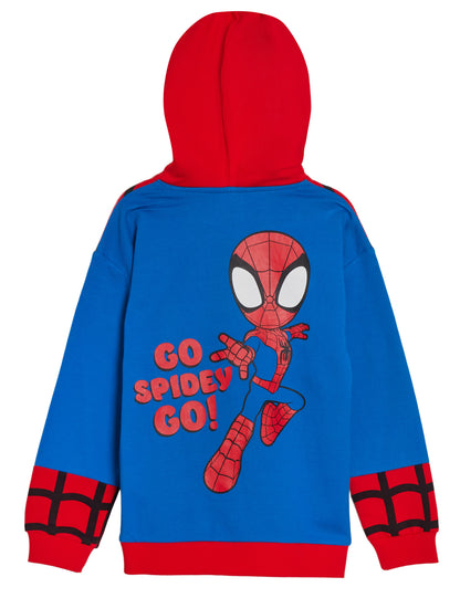 Spidey And His Amazing Friends Hoodie Hooded Zip Jacket Spin Miles Ghost Spider
