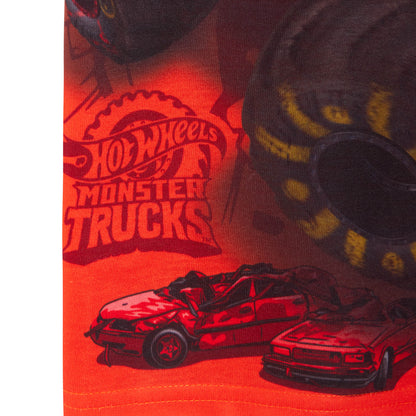 Boys 3 Pack Monster Trucks T-Shirts Kids Hot Wheels Multipack Short Summer Tees