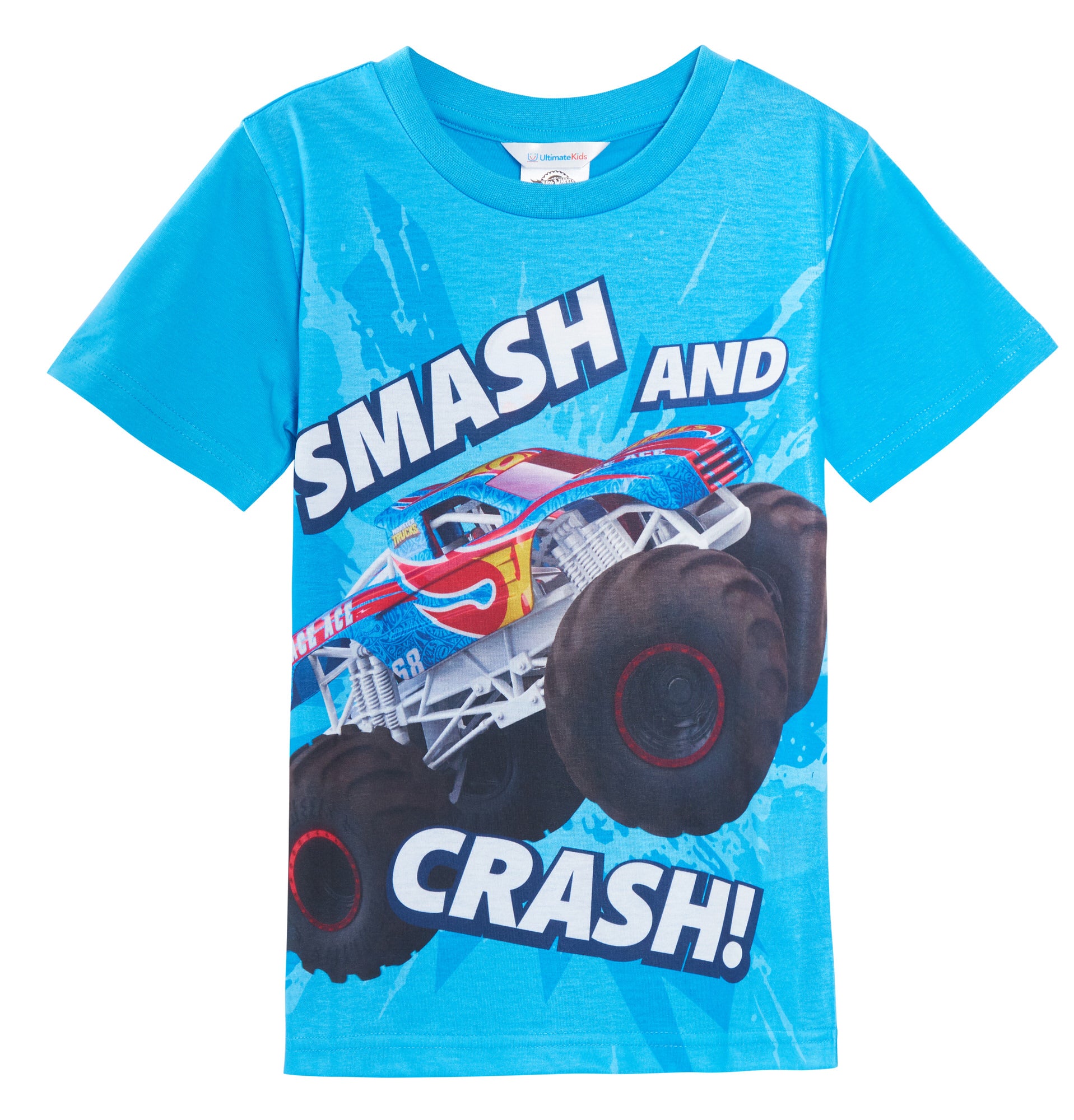 Boys 3 Pack Monster Trucks T-Shirts Kids Hot Wheels Multipack Short Summer Tees