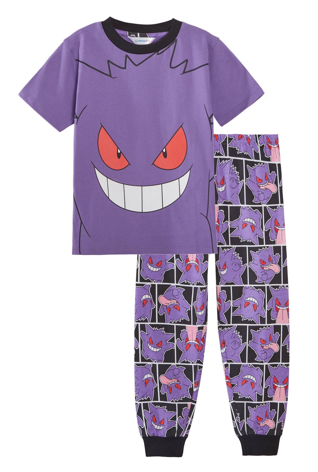 Kids Pokemon Pyjamas Boys Girls Teens Short Sleeved PJ With Full Length Bottoms