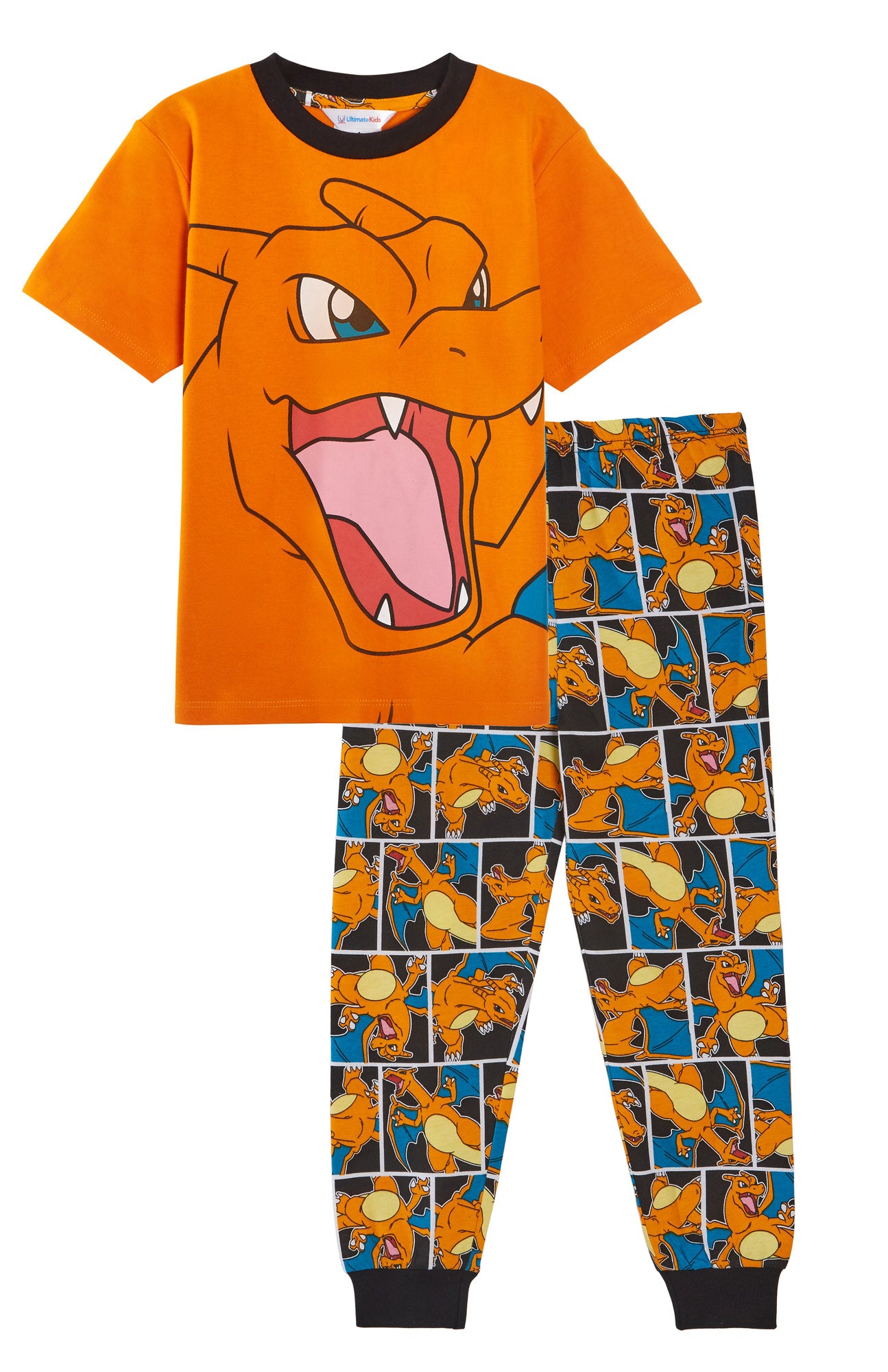 Kids Pokemon Pyjamas Boys Girls Teens Short Sleeved PJ With Full Length Bottoms