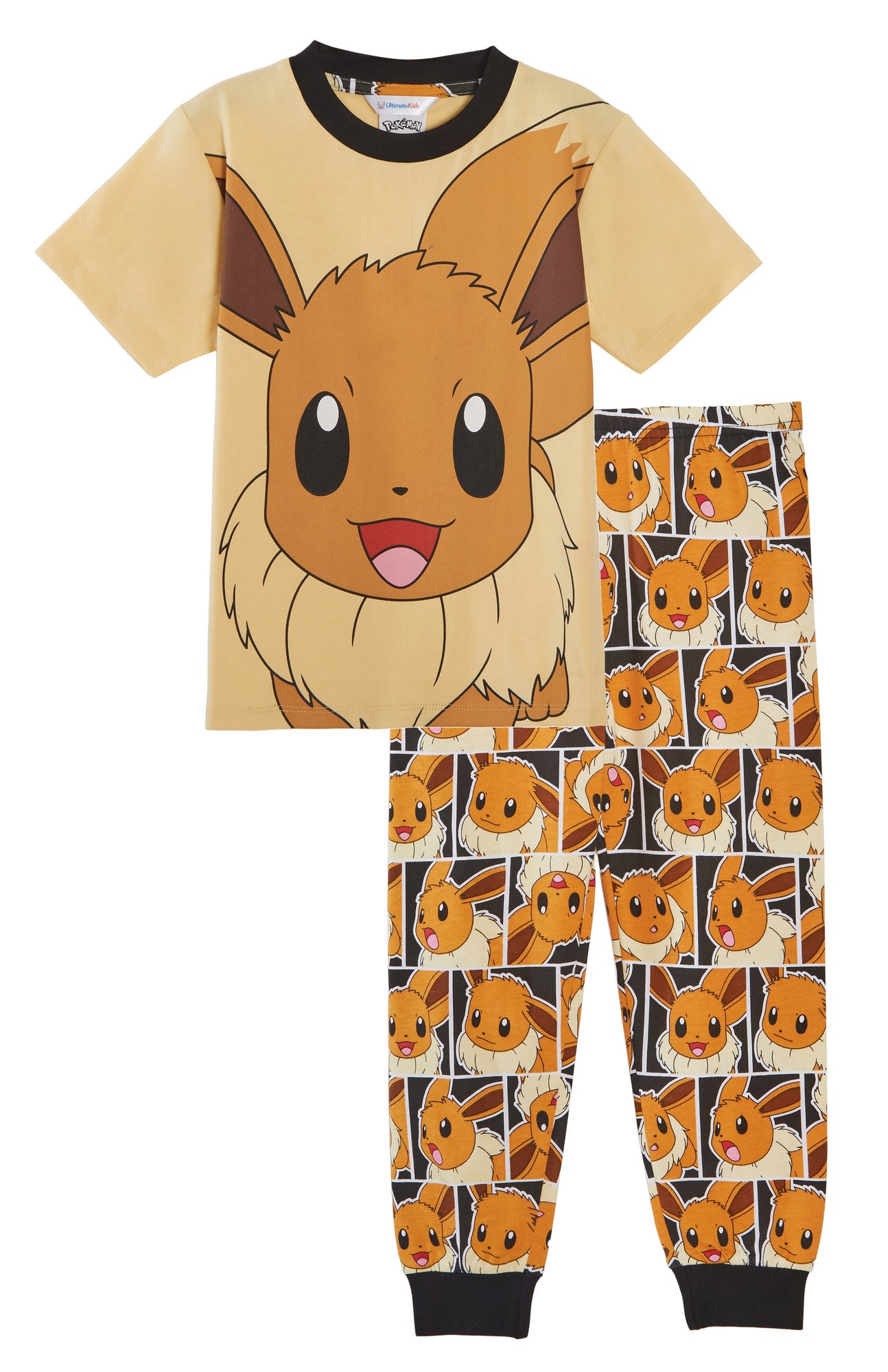 Kids Pokemon Pyjamas Boys Girls Teens Short Sleeved PJ With Full Length Bottoms