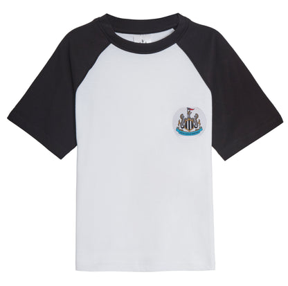 Kids Newcastle Short Pyjamas Girls Boys FC Football Short Pjs Set Football Kit