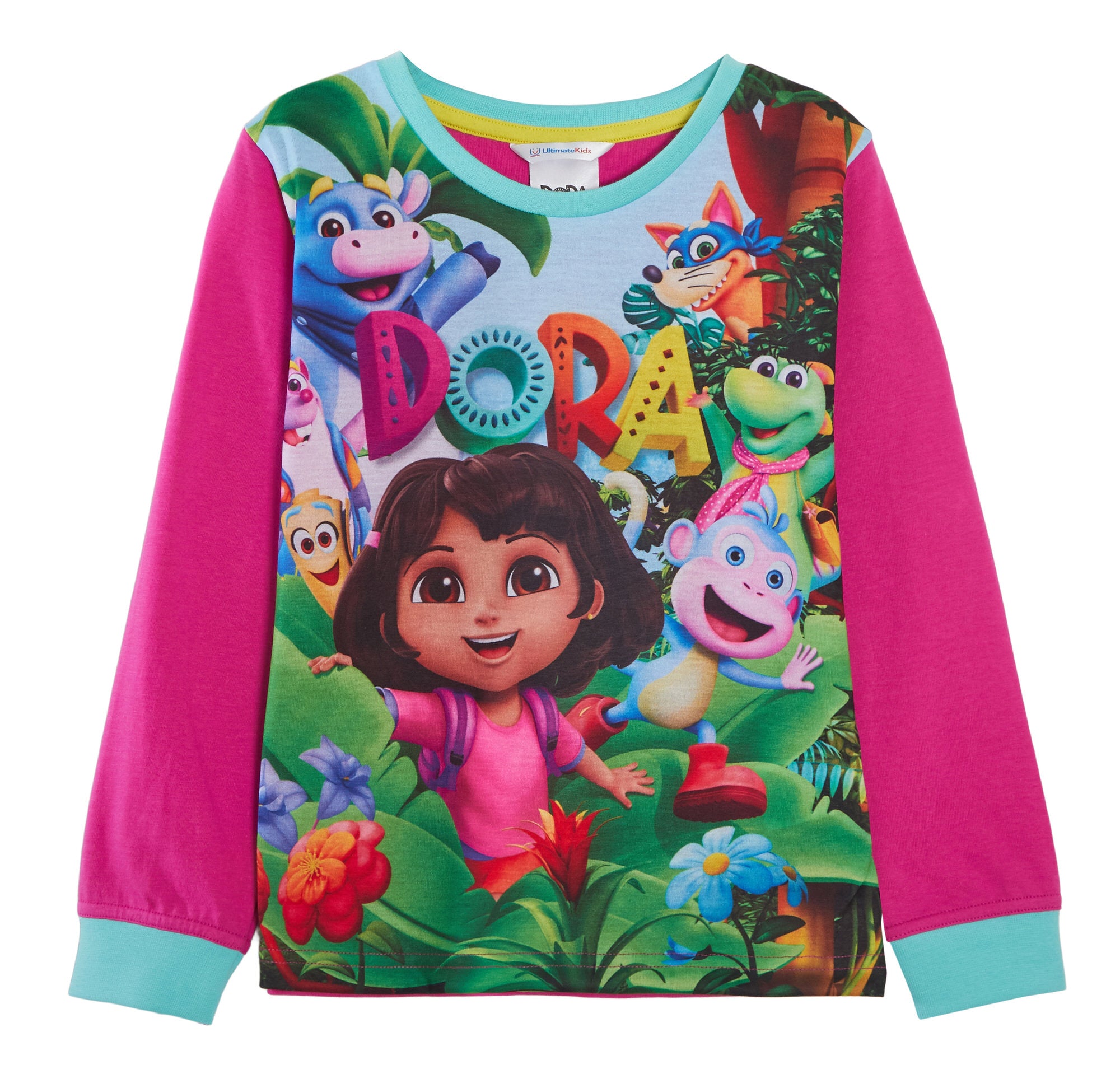 Girls Dora The Explorer Pyjamas For Kids Girls Full Length Pjs Set Nightwear