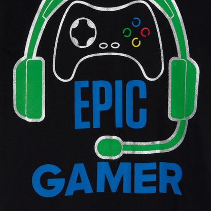 Boys Epic Gamer Short Pyjamas Kids Gaming Shortie Pjs Set Cotton T-Shirt Shorts