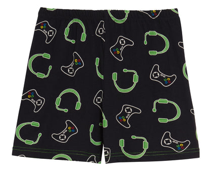Boys Epic Gamer Short Pyjamas Kids Gaming Shortie Pjs Set Cotton T-Shirt Shorts