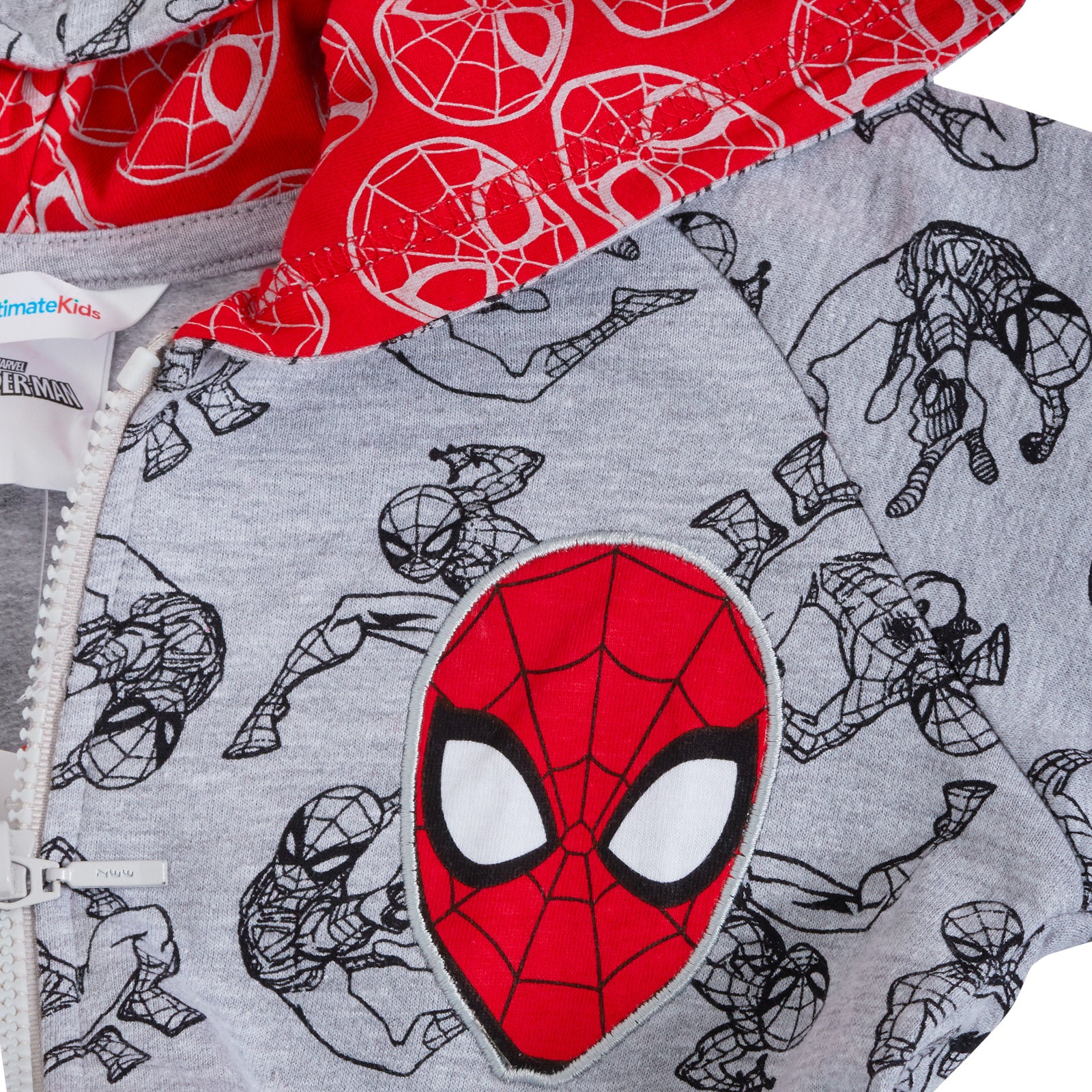 Boys Spiderman Hooded Jacket Kids Marvel Avengers Full Zip Hoodie Hoody Size