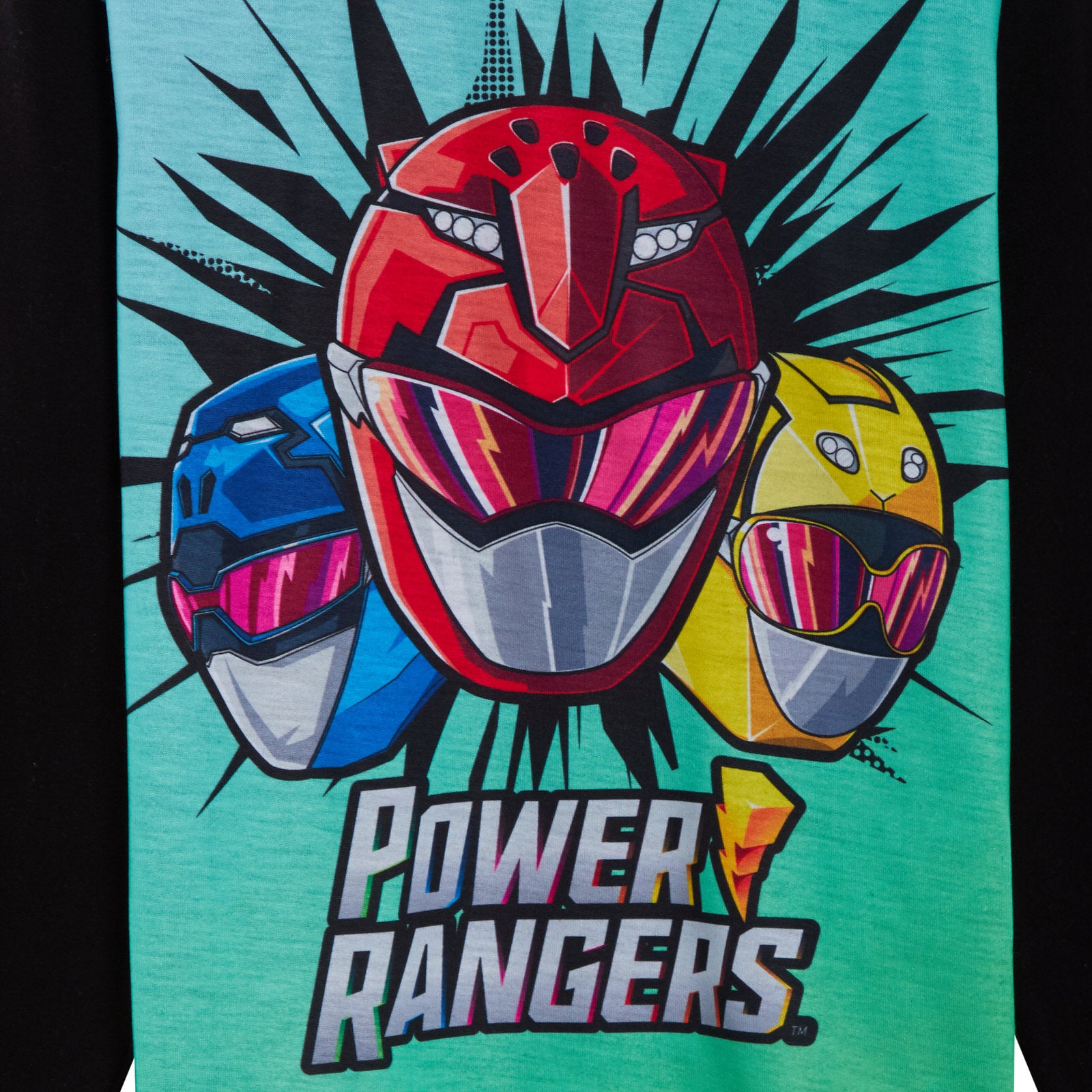 Boys Power Rangers Pyjamas Full Length Pjs Kids Long T-Shirt + Loungepants Set