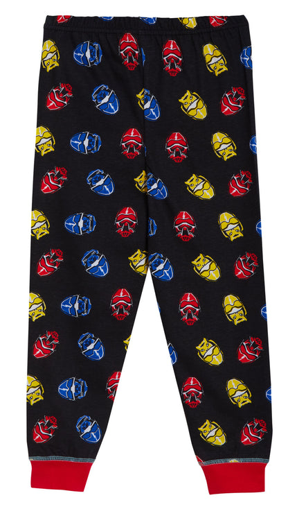 Boys Power Rangers Pyjamas Full Length Pjs Kids Long T-Shirt + Loungepants Set