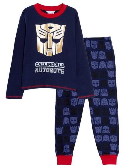 Boys Transformers Luxury Pyjamas Kids Optimus Prime Full Length Pj Set Nightwear