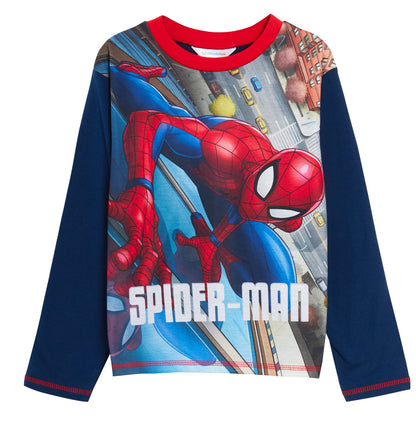 Boys Marvel Spiderman Pyjamas Kids Avengers Full Length Pjs Set Nightwear Size