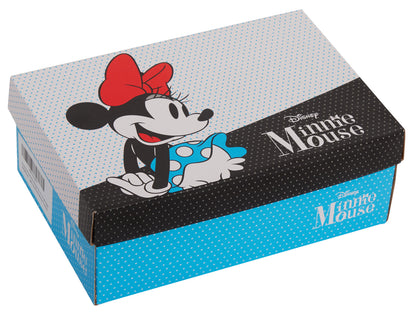 Girls Disney Minnie Mouse Light Up Trainers Kids Easy Touch Fasten Sports Shoes