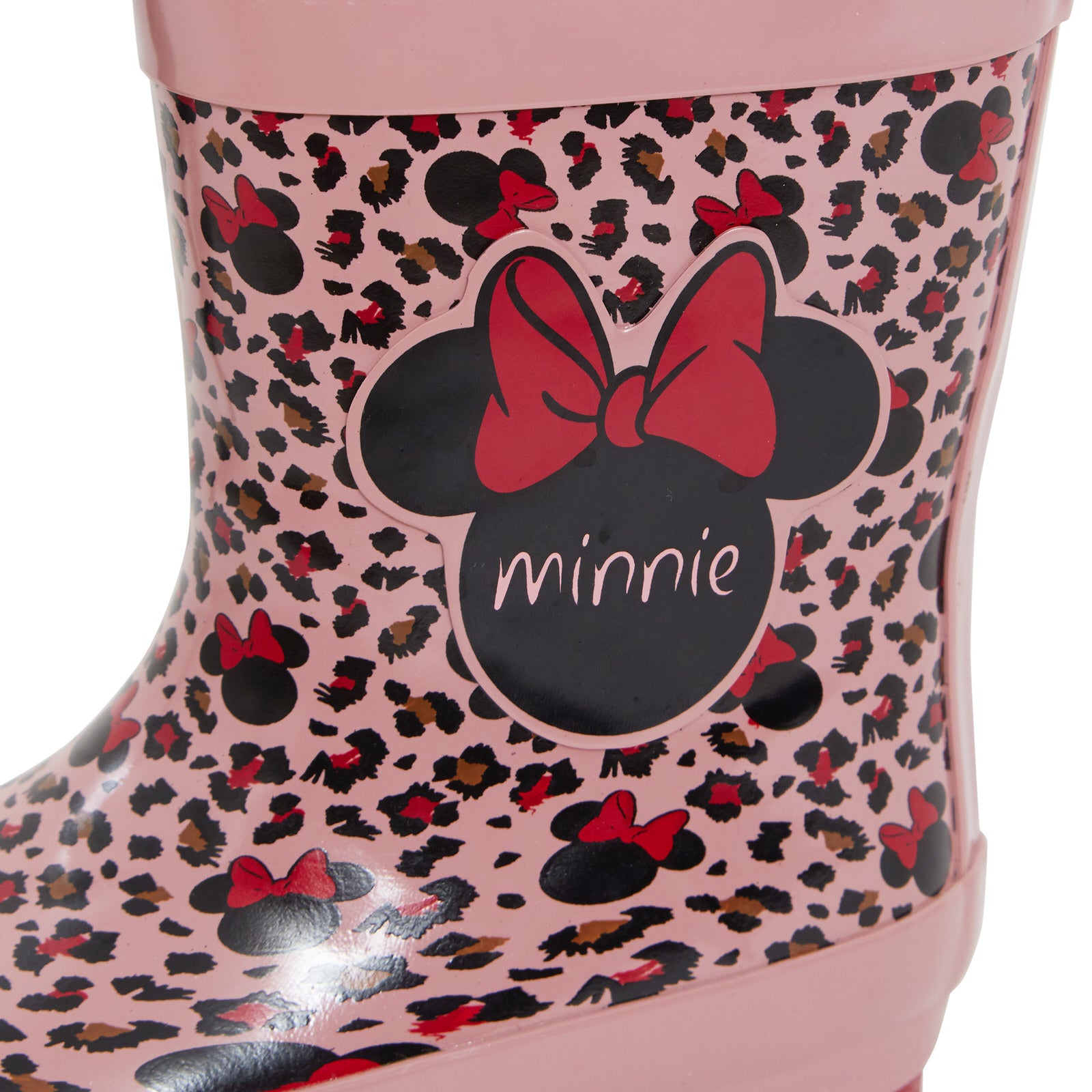 Girls Disney Minnie Mouse Wellies Warm Lined Tie Top Wellington Boots Kids Snow
