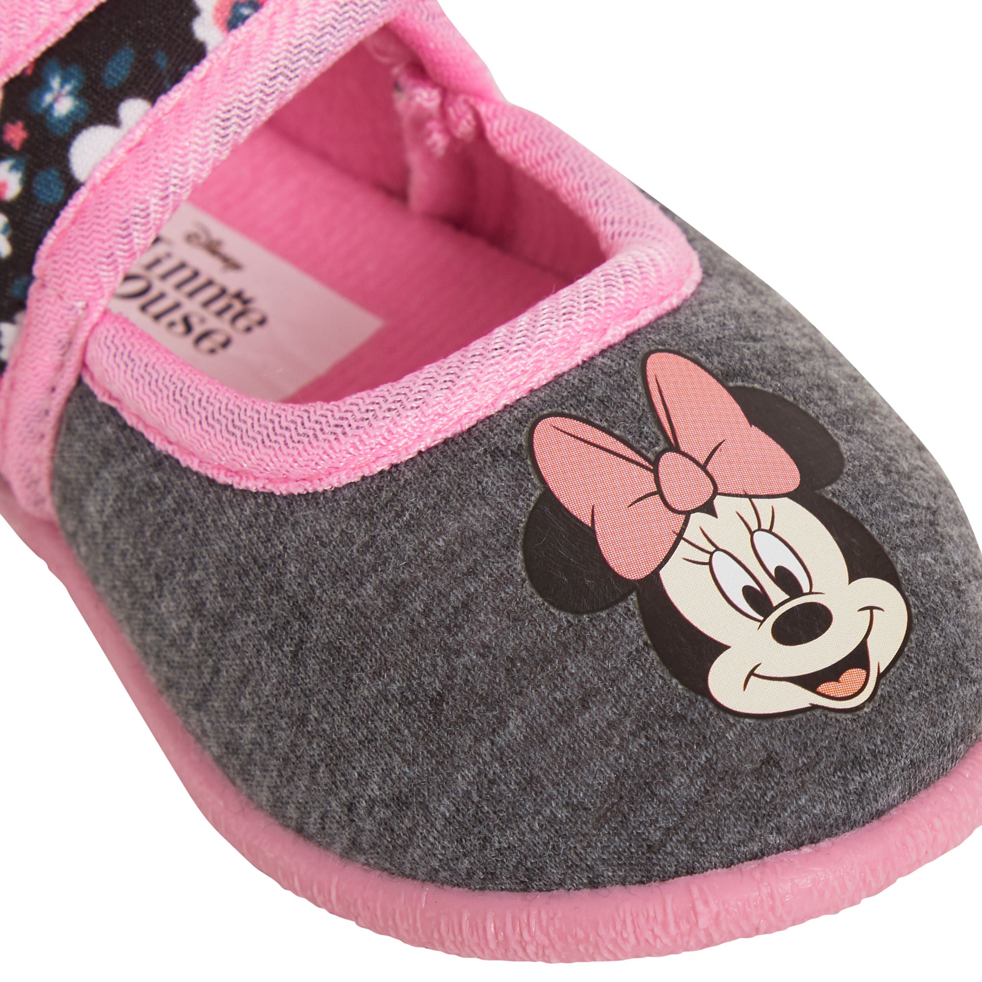 Minnie Mouse Girls Slippers Kids Disney Slipper Boots Easy Fasten House Shoes