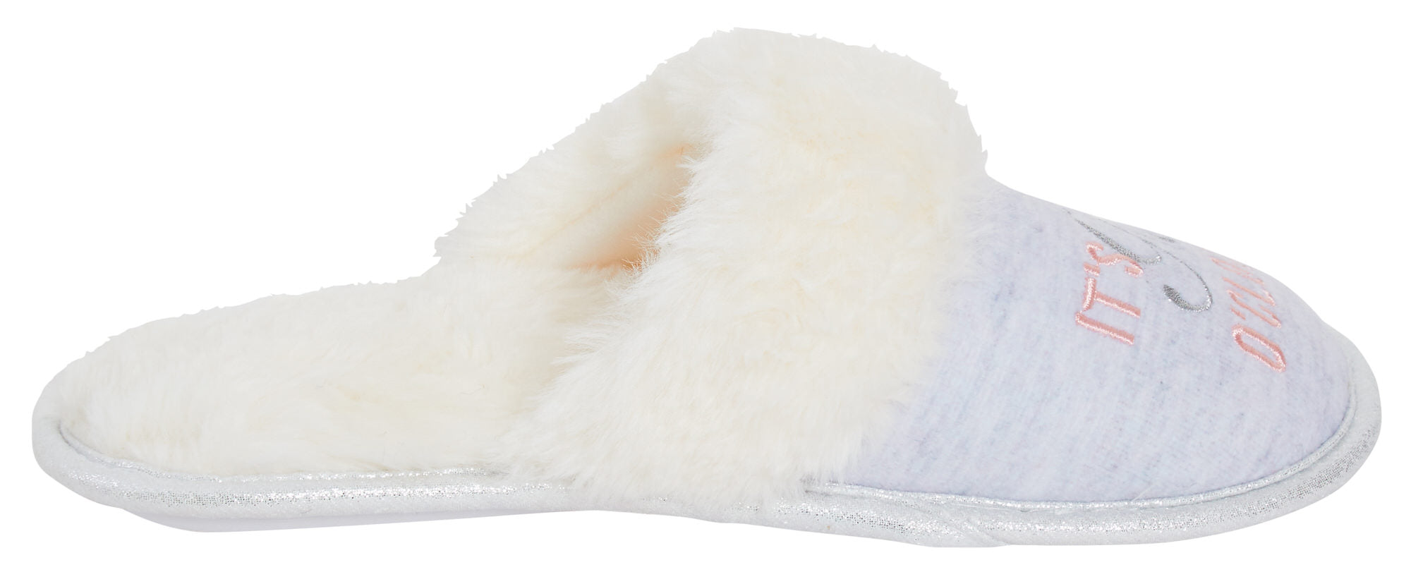 Womens Gin O'clock Slippers Ladies Mules Sherpa Fur Lined Open Back House Shoes