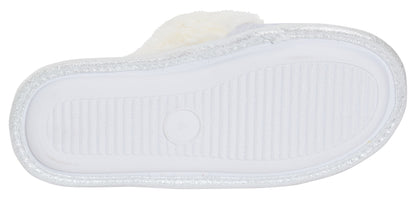 Womens Gin O'clock Slippers Ladies Mules Sherpa Fur Lined Open Back House Shoes