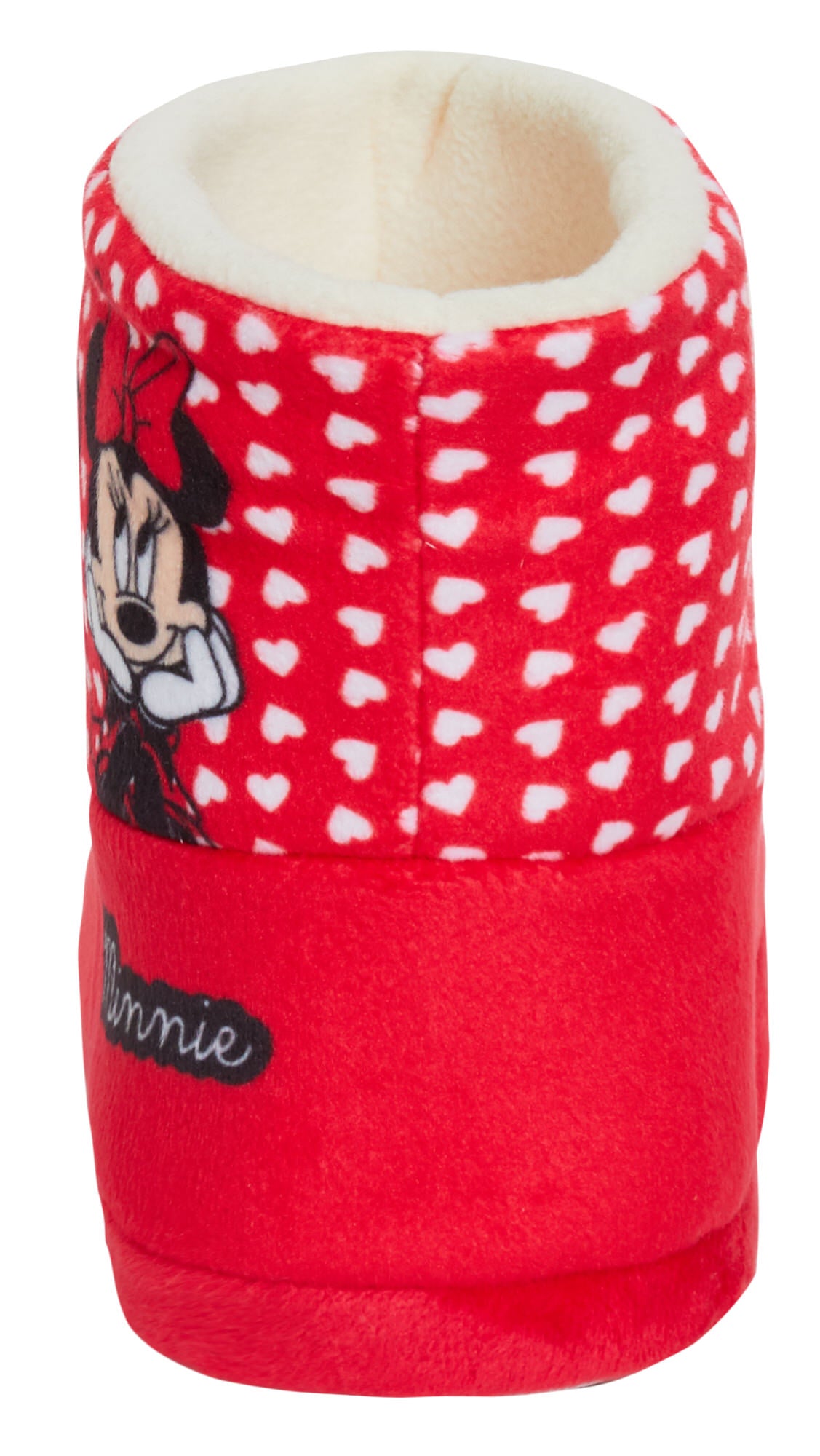Disney Minnie Mouse Slipper Boots For Girls Slippers Faux Fur Lined Warm Booties