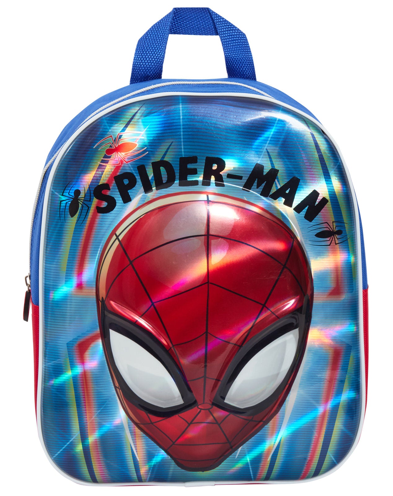 Boys Marvel Spiderman Holographic Backpack Kids School Lunch Book Bag Rucksack