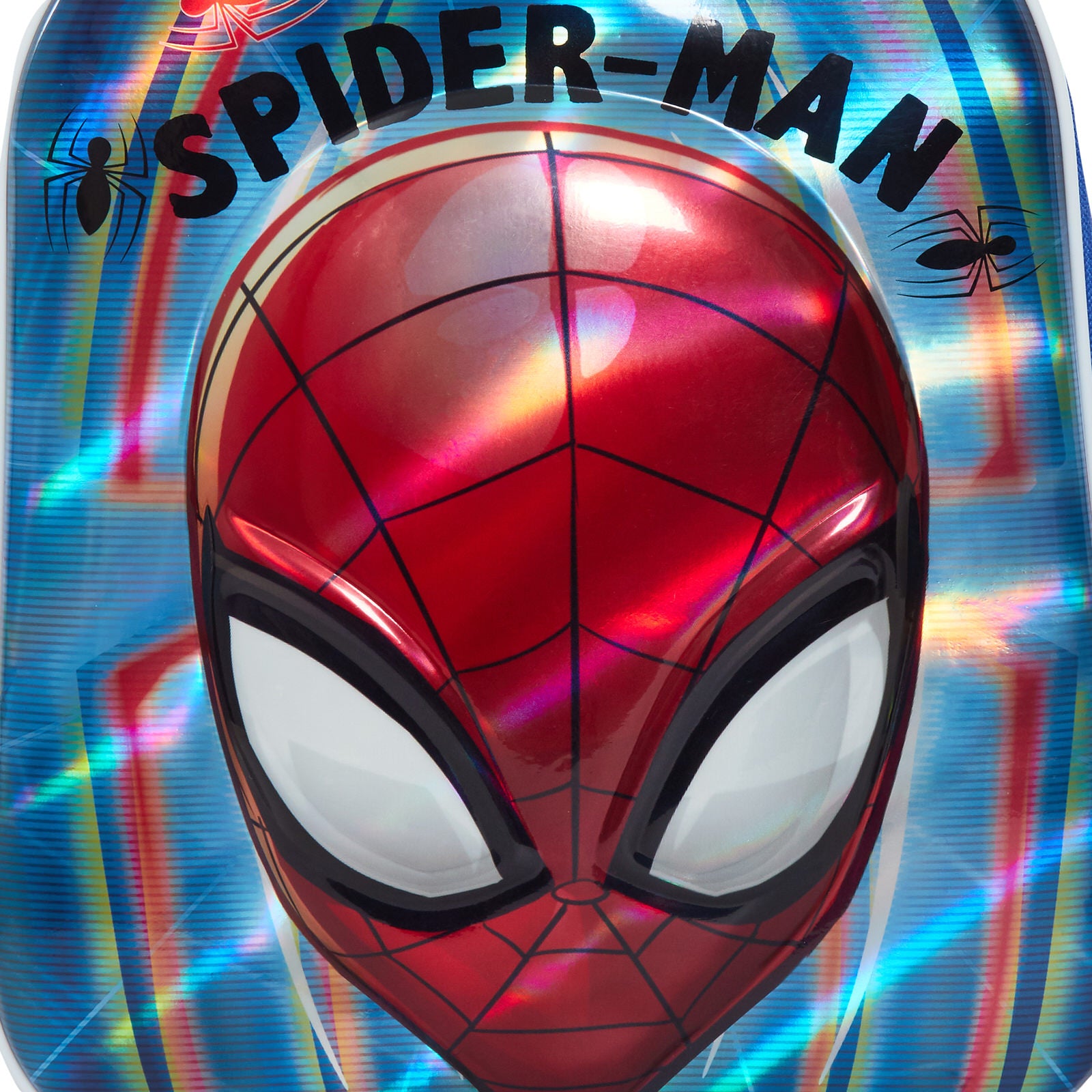 Boys Marvel Spiderman Holographic Backpack Kids School Lunch Book Bag Rucksack