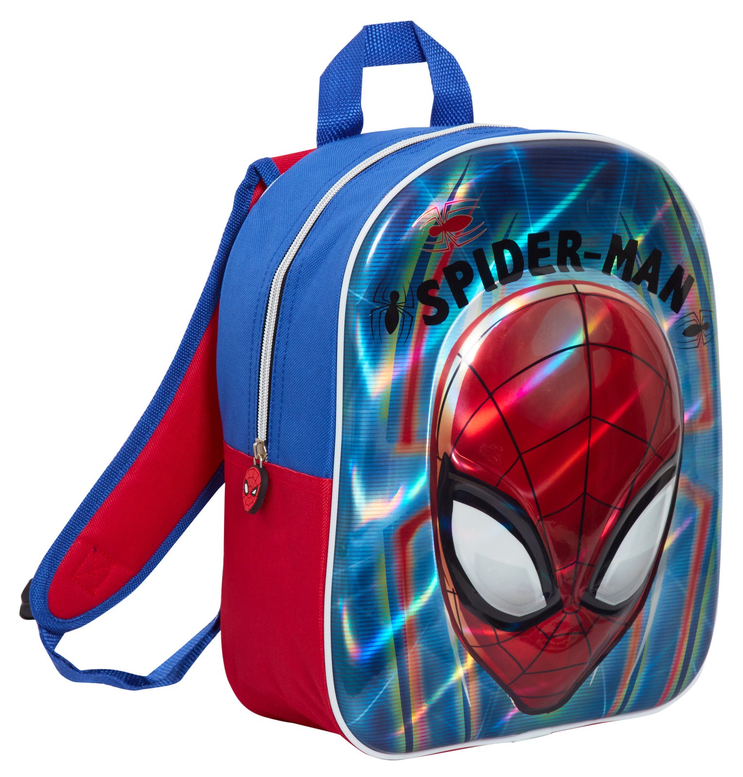 Boys Marvel Spiderman Holographic Backpack Kids School Lunch Book Bag Rucksack