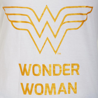 Womens Wonder Woman Short Pyjamas Ladies Shortie Pjs Vest Top Shorts Lounge Set